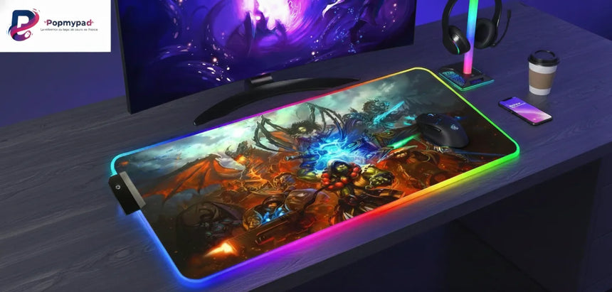 RGB Gaming Mouse Pad - World of Warcraft Edition Azeroth XXL
