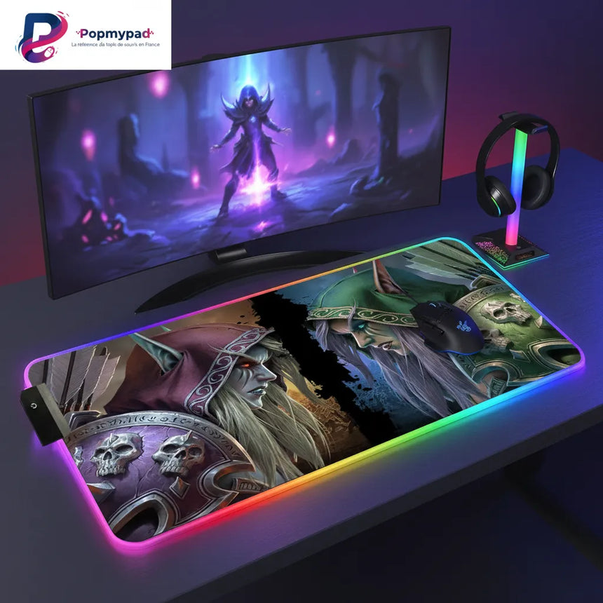 RGB Gaming Mouse Pad - World of Warcraft: Sylvanas Edition - Precision Esports XXL
