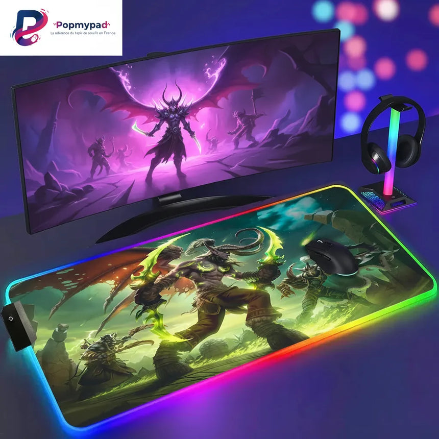Illidan Stormrage RGB Gaming Mouse Pad - World of Warcraft Edition