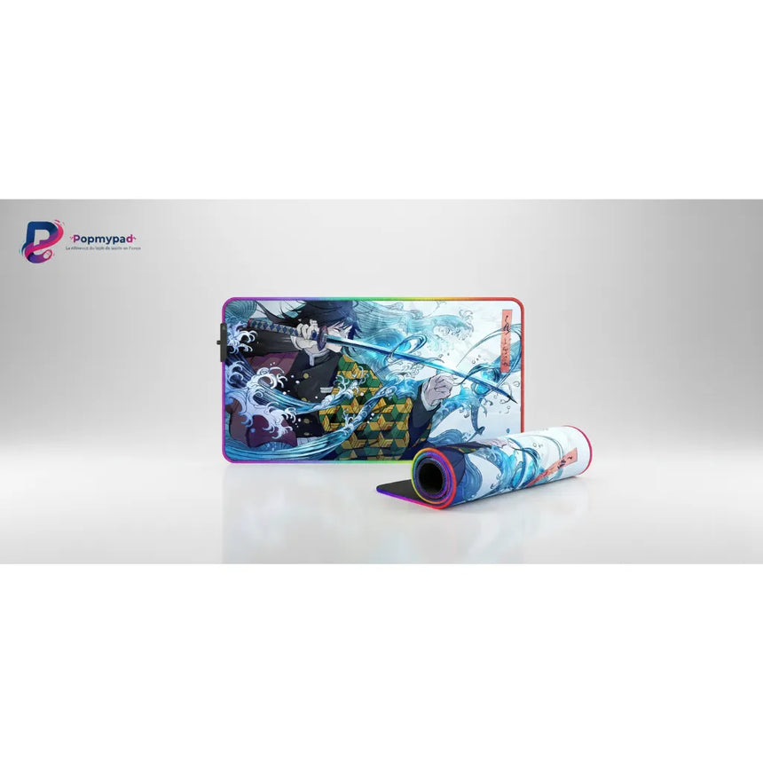 RGB Gaming Mouse Pad — Giyu Tomioka: The Art of Water Breathing