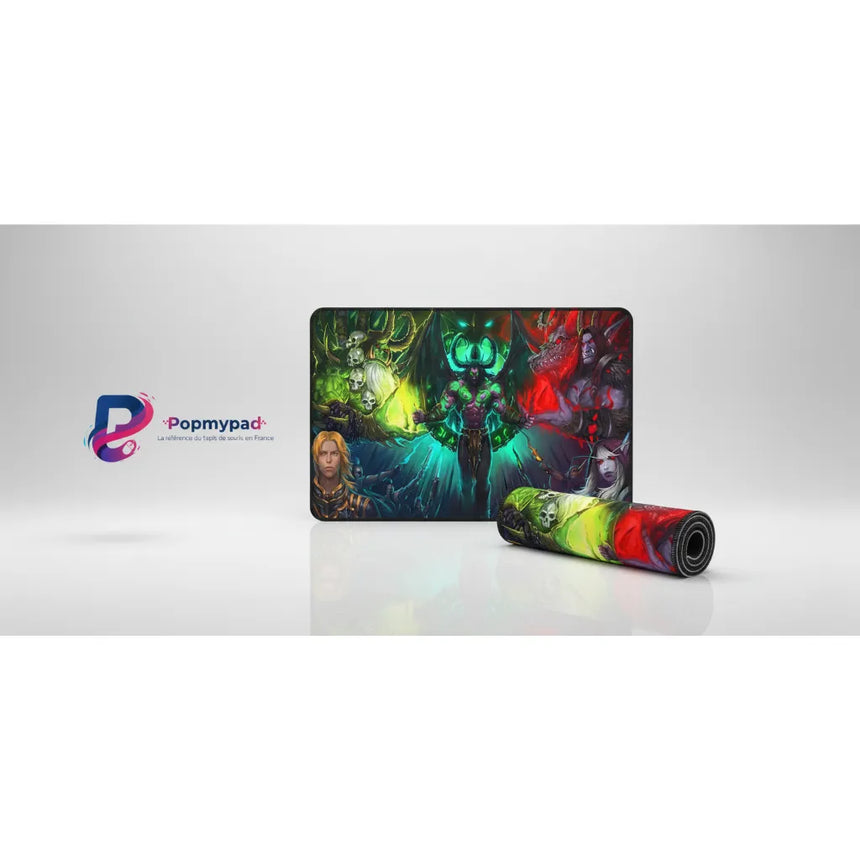 Tapis de souris Gaming XL World of Warcraft - Édition Légendes d'Azeroth avec personnages emblématiques d'Azeroth