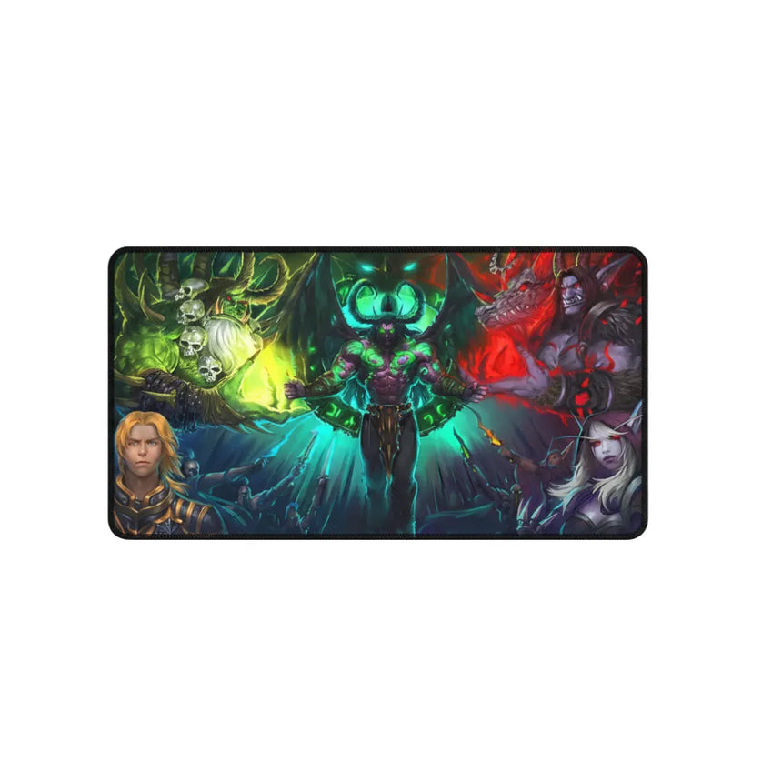 Tapis de souris Gaming XL World of Warcraft - Édition Légendes d'Azeroth avec personnages emblématiques d'Azeroth.