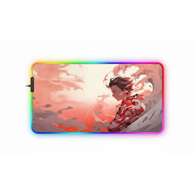Demon Slayer XXL Gaming Mouse Pad - Solar Breath RGB Edition