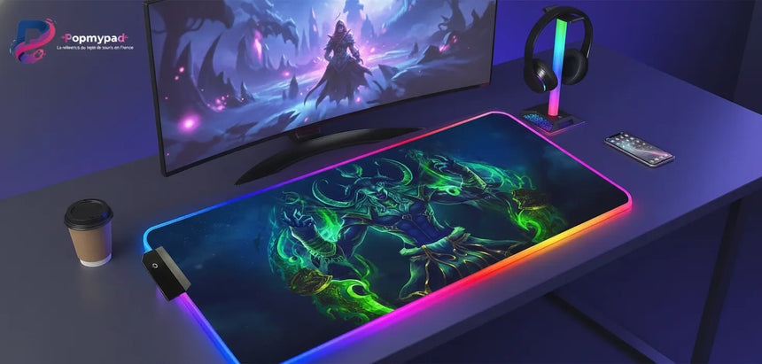 XXL RGB Gaming Mouse Pad – Illidan Stormrage World of Warcraft