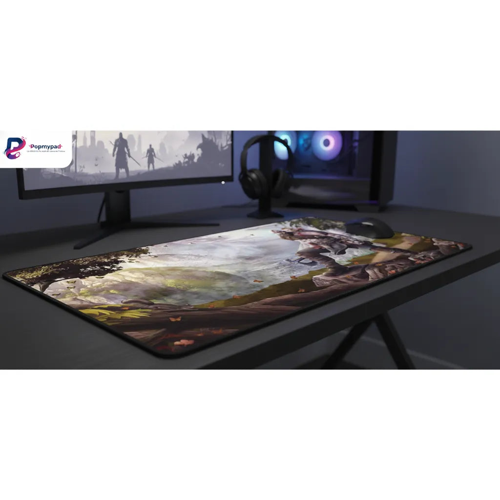 Tapis de souris God of War - Édition Kratos & Atreus Précision & Glisse Ultime sur un bureau de jeu