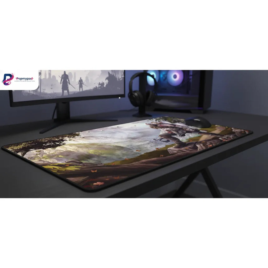 Tapis de souris God of War - Édition Kratos & Atreus Précision & Glisse Ultime sur un bureau de jeu