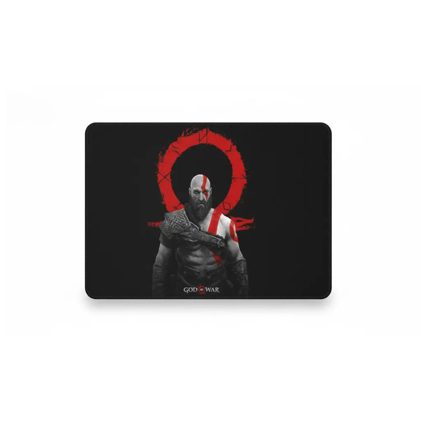 Tapis de souris God of War - Édition Kratos & Oméga Glisse Ultime avec Kratos et emblème Oméga rouge.