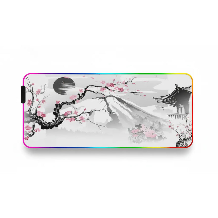 Japan Mouse Pad: The Awakening of Mount Fuji & Sakura (RGB Edition)