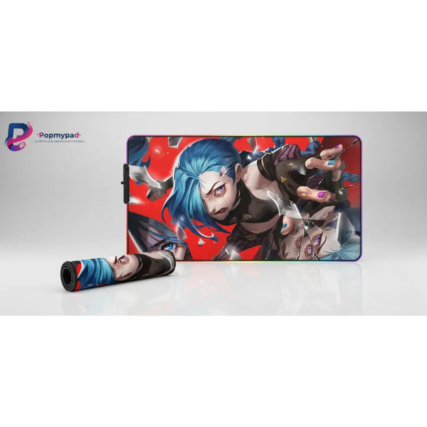 Tapis de souris Jinx Arcane - Édition Limitée "Chaos Chromatique" – Précision Esport avec illustration haute définition.