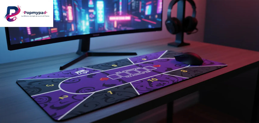 Poker Mouse Pad - Texas Hold'em Edition "Royal Purple"