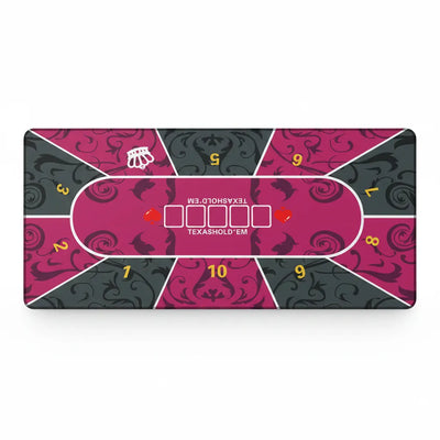 Texas Hold'em Poker Mouse Pad - Damask Design Royal Edition