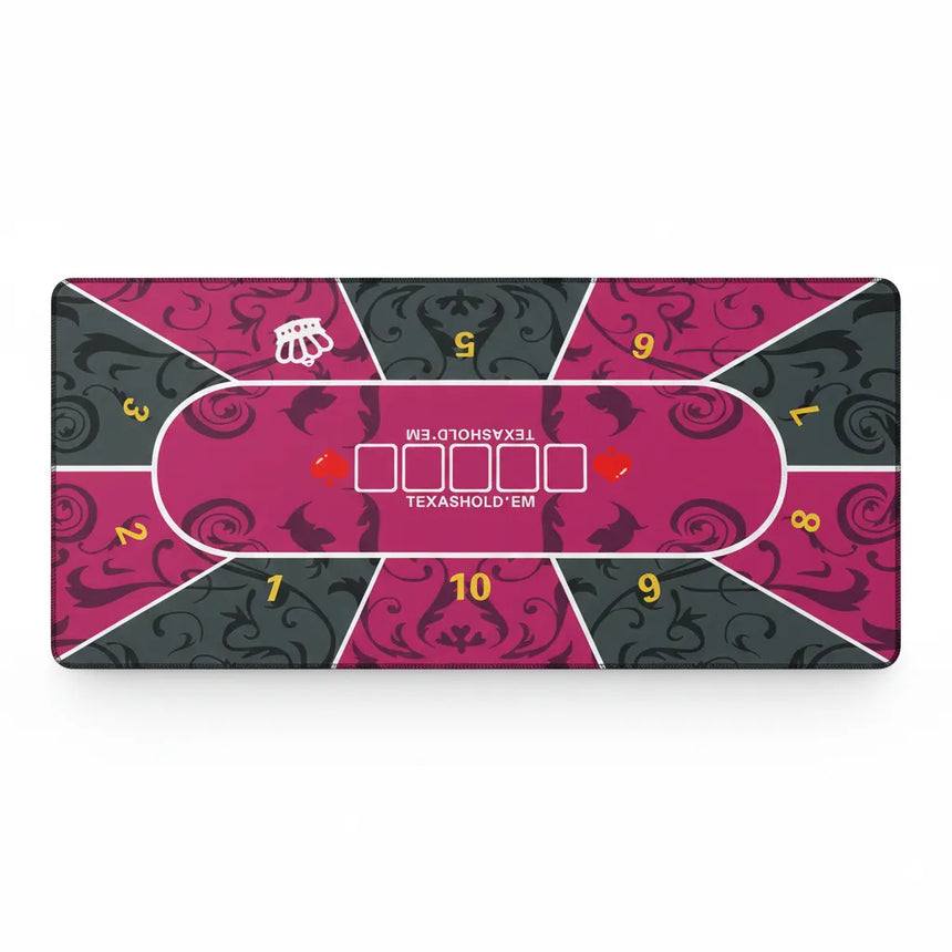 Texas Hold'em Poker Mouse Pad - Damask Design Royal Edition
