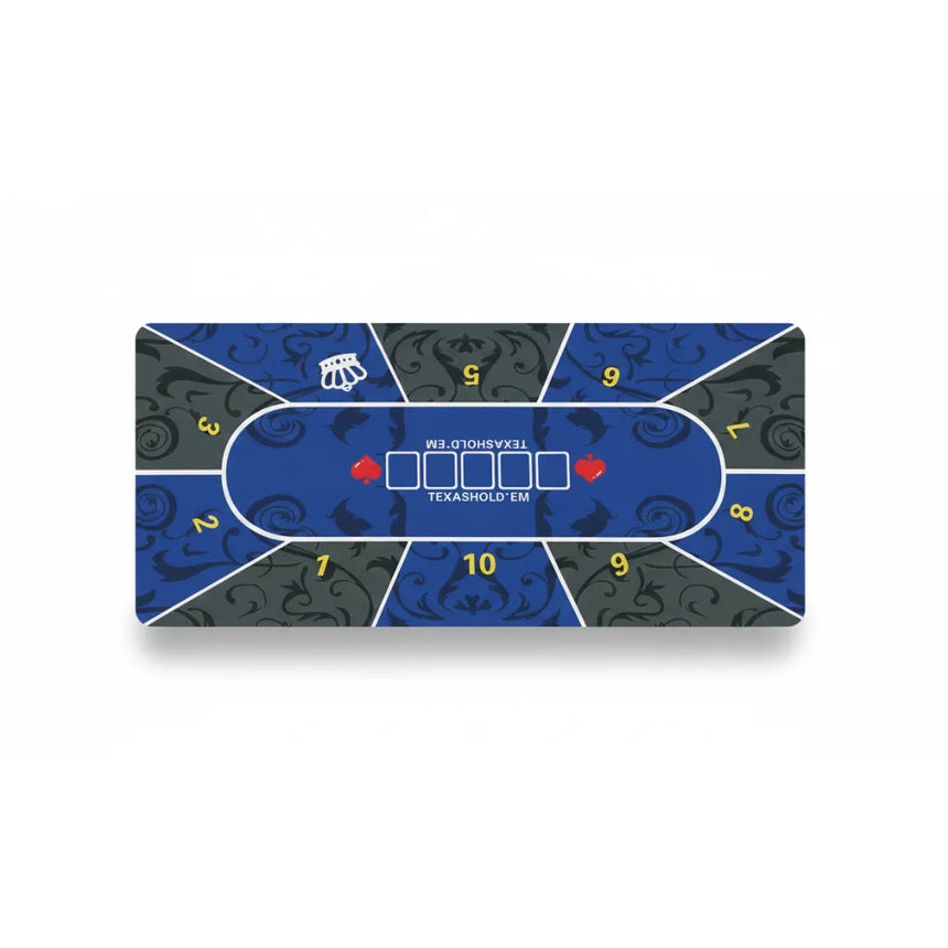 Texas Hold'em Poker Mouse Pad - Royal Edition Blue & Baroque