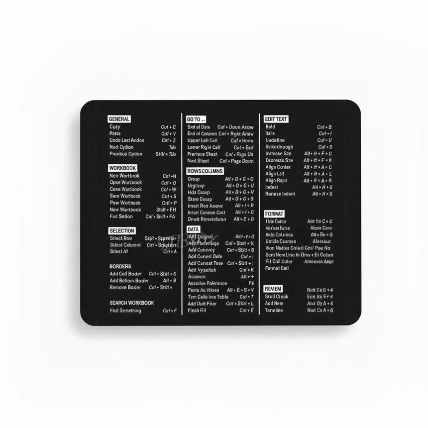 Productivity Mouse Pad "Master Shortcuts" — Minimalist & Zen Design