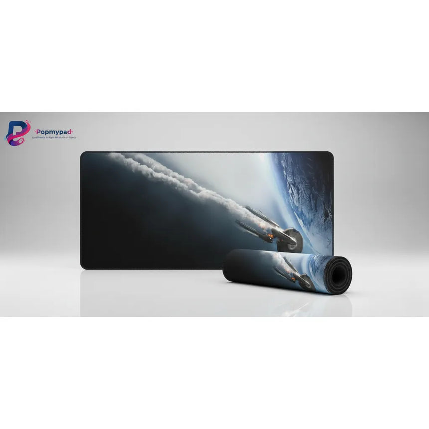 Tapis de souris Star Trek - L'USS Enterprise : L'Odyssée Interstellaire avec une image de vaisseau spatial