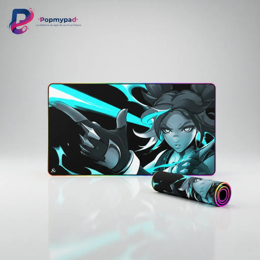 Tapis de souris Valorant - Édition Neon - Précision & RGB XXL avec illustration dynamique de Neon