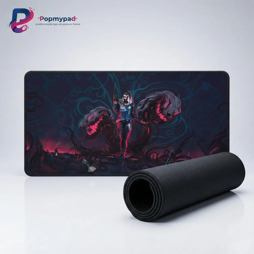Tapis de Souris Gamer VALORANT – XL RVB & Design Épique avec LED et personnage héroïque.