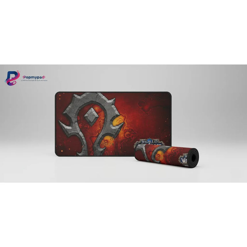 Tapis de souris World of Warcraft - Édition Horde Domination & Précision avec emblème de la Horde