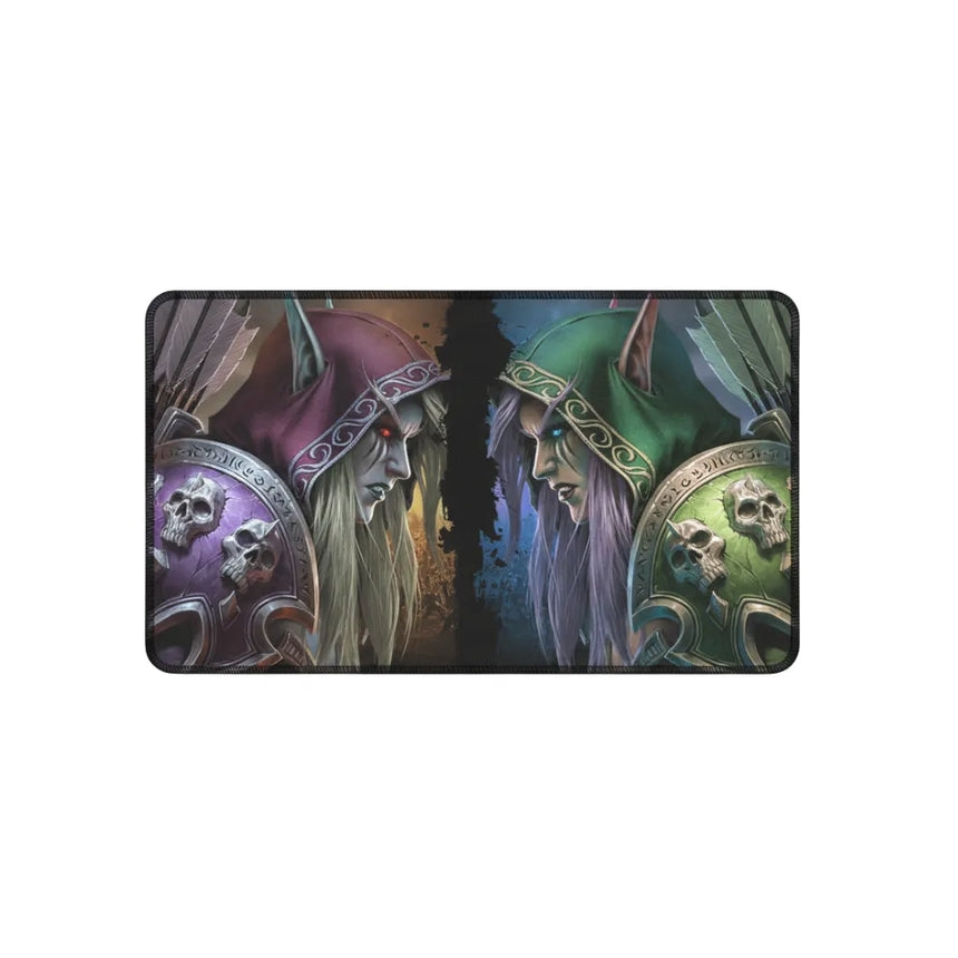 Tapis de souris World of Warcraft - Sylvanas Dualité XXL - Précision Esport représentant Sylvanas face à un adversaire.