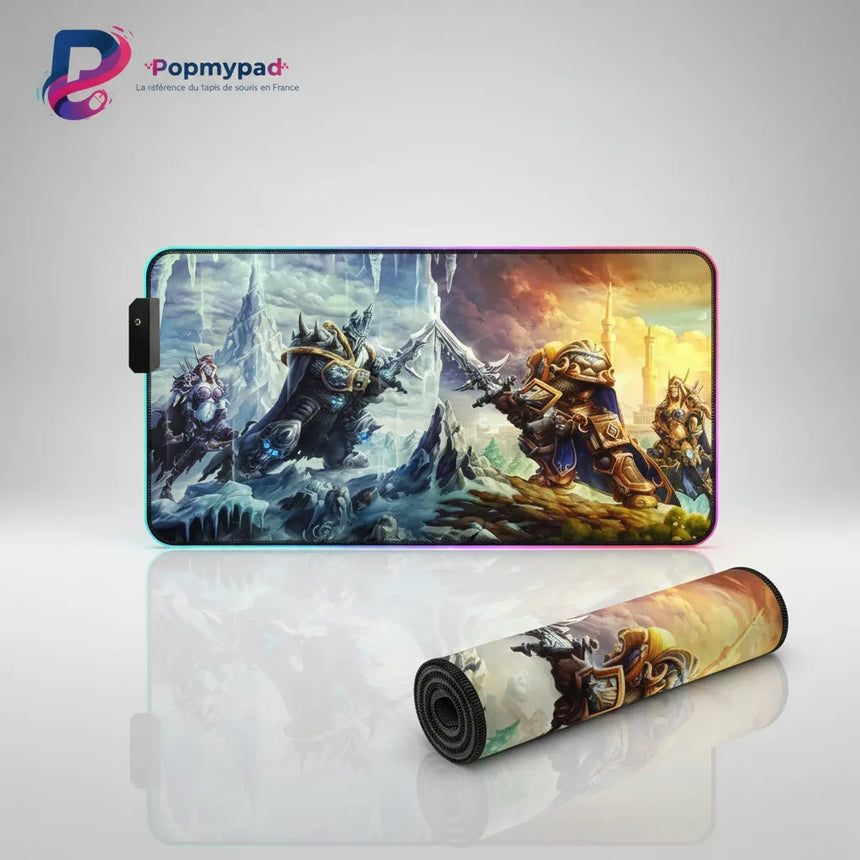 World of Warcraft RGB Mouse Pad – Legendary Duel Edition Azeroth