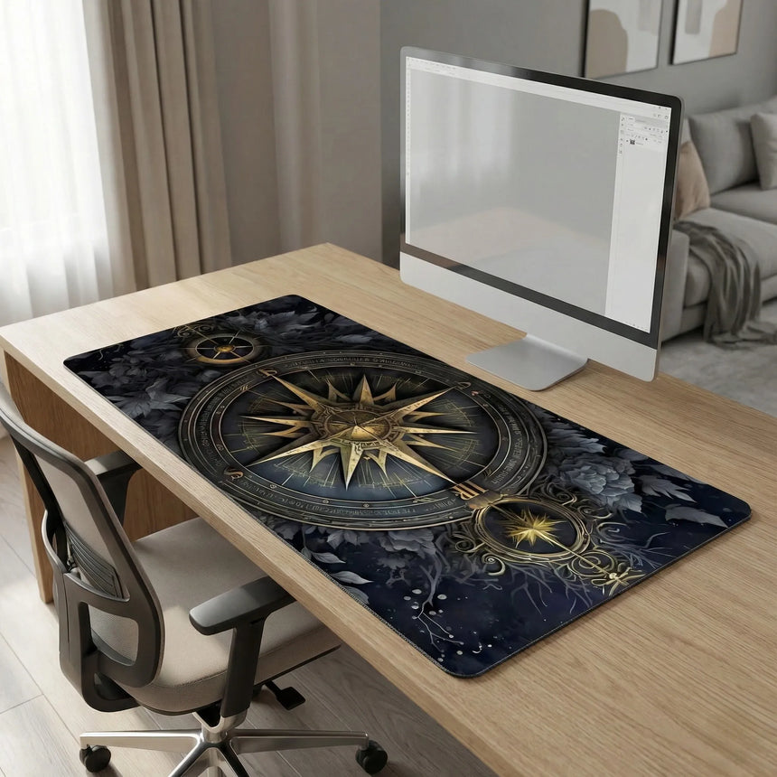 XXL Mouse Pad - The Celestial Astrolabe & Nocturnal Flora