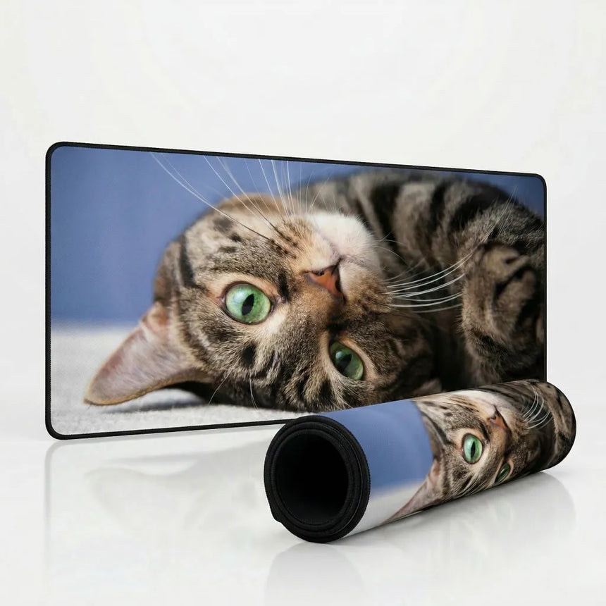XXL Mouse Pad "Feline Gaze" — Hyper-Realistic Collector's Edition