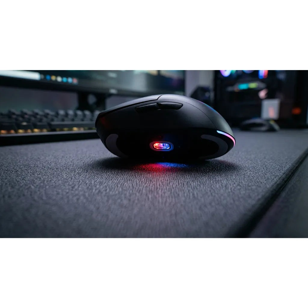 Tapis de souris gaming PopMyPad sous une souris en pleine visée