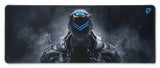 PopMyPad - Tapis de Souris Gamer Performance - XXL Deskmat - Cyborg Noir et Bleu Néon