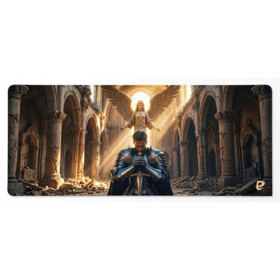 PopMyPad - XXL Gaming Mouse Pad - Knight & Divine Angel Edition