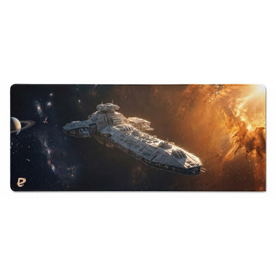 PopMyPad - XXL Gaming Mouse Pad - Desk Mat Size - Interstellar Spaceship