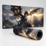 PopMyPad - Tapis de Souris XXL - Dragon Épique Noir et Or