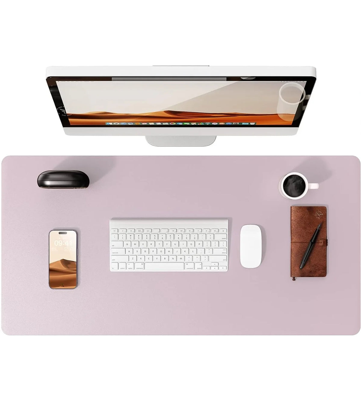 Large Leather Desk Pad — PU Leather, Office Format | PopMyPad