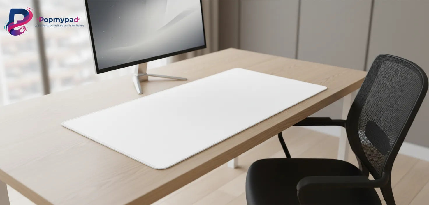 Minimalist White Mouse Pad - Purity & Comfort Edition