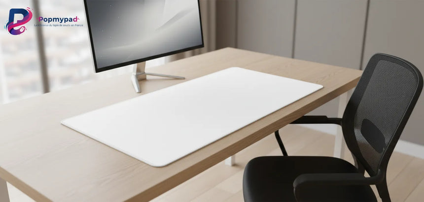 Minimalist White Mouse Pad - Purity & Comfort Edition