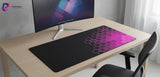"Cyber ​​Hex" Design Mouse Pad, Magenta - Gaming & Office (XXL)