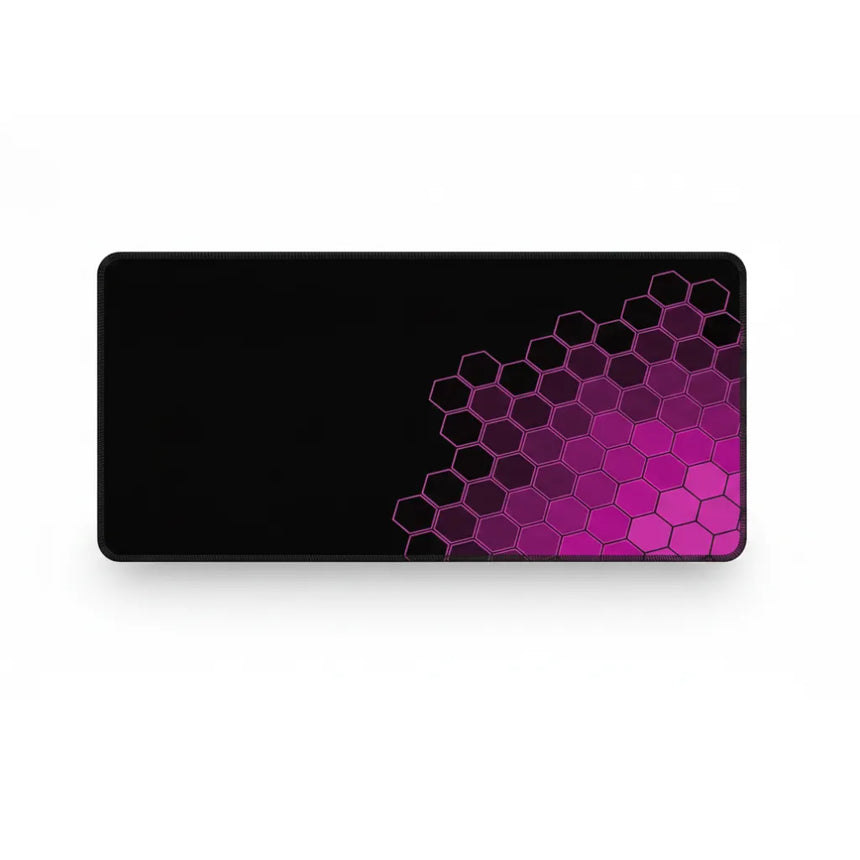 "Cyber ​​Hex" Design Mouse Pad, Magenta - Gaming & Office (XXL)