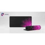 "Cyber ​​Hex" Design Mouse Pad, Magenta - Gaming & Office (XXL)