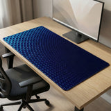 3D Polygon Design Mouse Pad - Abyssal Blue & Electric Cyan