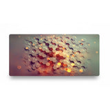 Designer Mouse Pad — Hexagonal Architecture & 3D Amber Glow