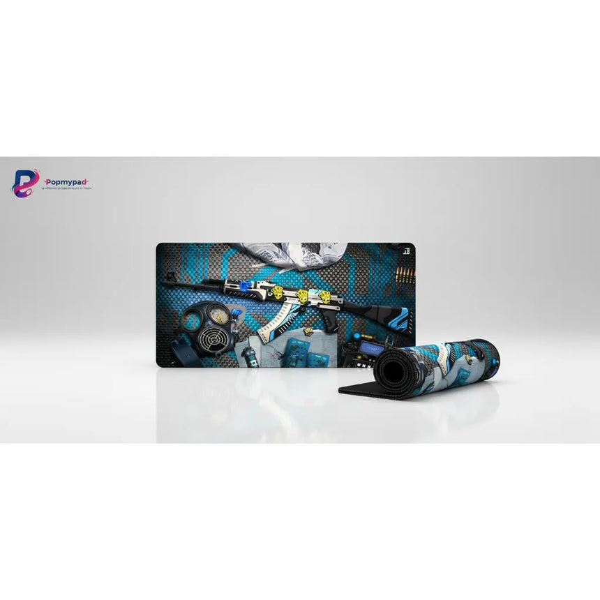 Tapis de Souris Gamer Counter Strike - AK-47 Tactical Elite Blue avec design sophistiqué.