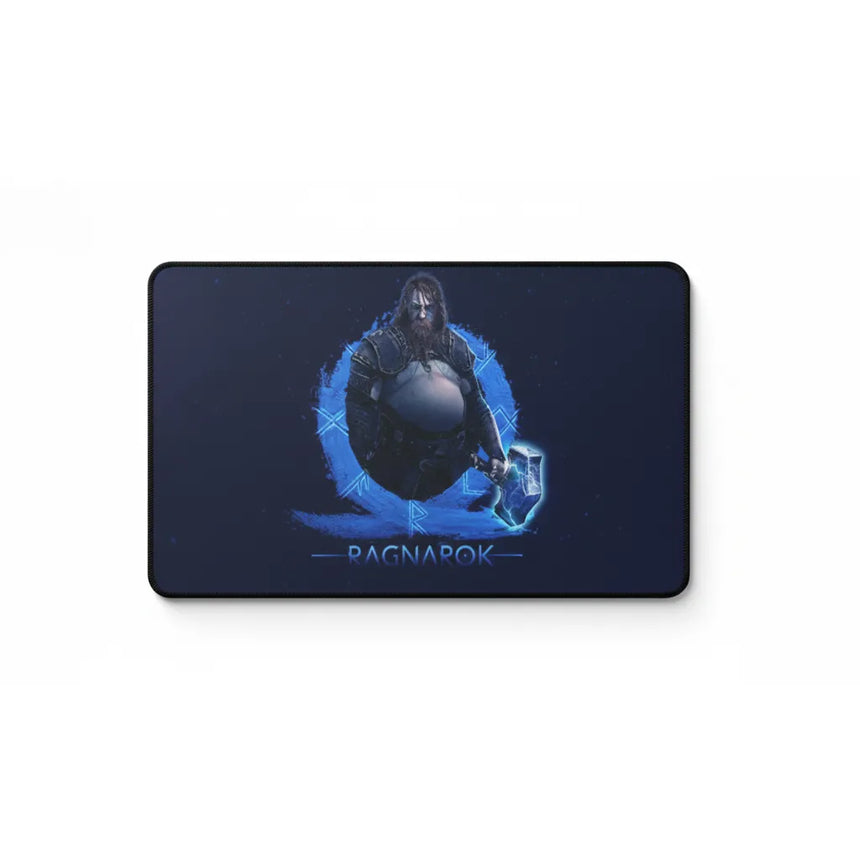 Tapis de Souris Gamer God of War : Ragnarok - Édition Thor Mjölnir avec design de Thor et runes scandinaves.