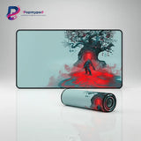Tapis de Souris Gamer The Witcher - Édition Loup Géométrique XXL avec un design dynamique et coloré.