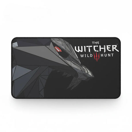 Tapis de Souris Gamer The Witcher - Édition Loup Géométrique (XXL & RGB) avec design géométrique du loup.