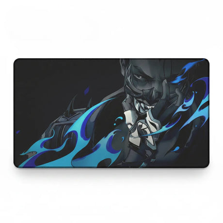Tapis de Souris Gamer Valorant - Édition Yoru Rift Walker (XXL RGB) avec design de Yoru et flammes spectrales.