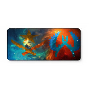 Tapis de Souris Gaming - CS Cosmic Duel : L’Affrontement T vs CT avec design cosmique T et CT.