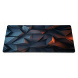 Gaming Mouse Pad - Polygon Edition: Blue & Orange Geometric Design