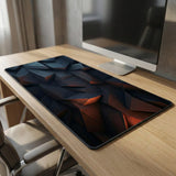 Gaming Mouse Pad - Polygon Edition: Blue & Orange Geometric Design