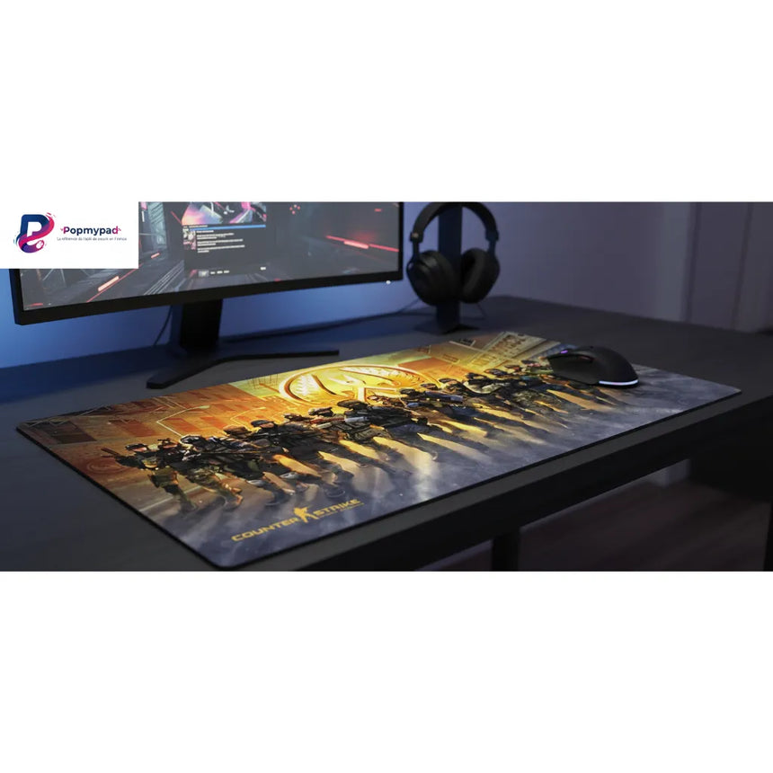 Tapis de Souris Gaming Counter-Strike : Édition CT Elite Lineup avec design de l'escouade de Counter-Terrorists.