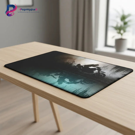 Tapis de Souris Gaming Days Gone - Edition Survival Reflection - Précision Esport sur une table en bois, design cinématique.