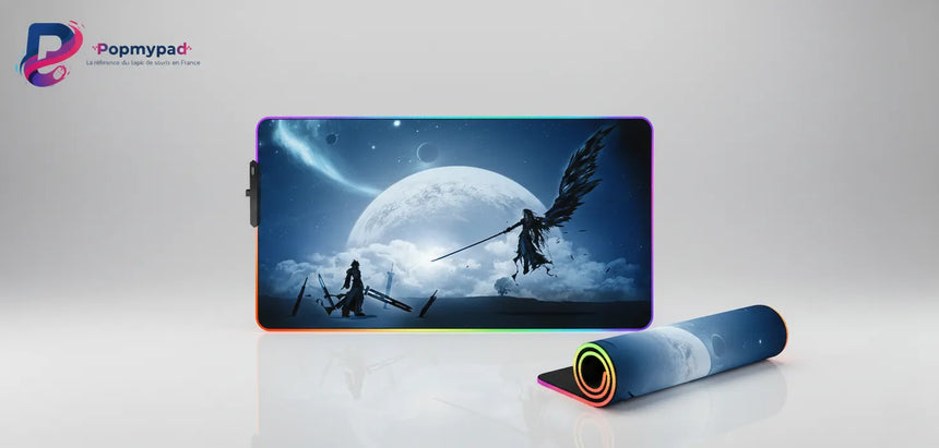 Tapis de Souris Gaming Final Fantasy - Édition Limitée Esport avec une illustration épique et des personnages emblématiques.